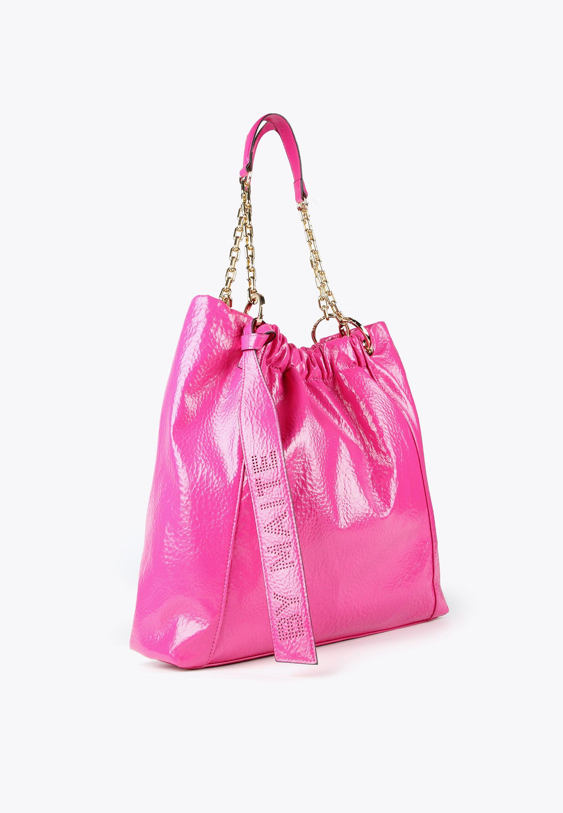 MS2404020-Fuchsia-Shiny tote bag