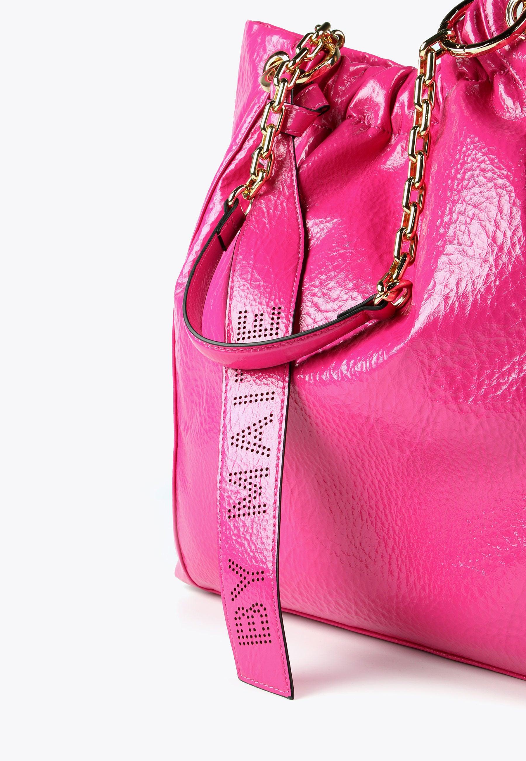 MS2404020-Fuchsia-Shiny tote bag