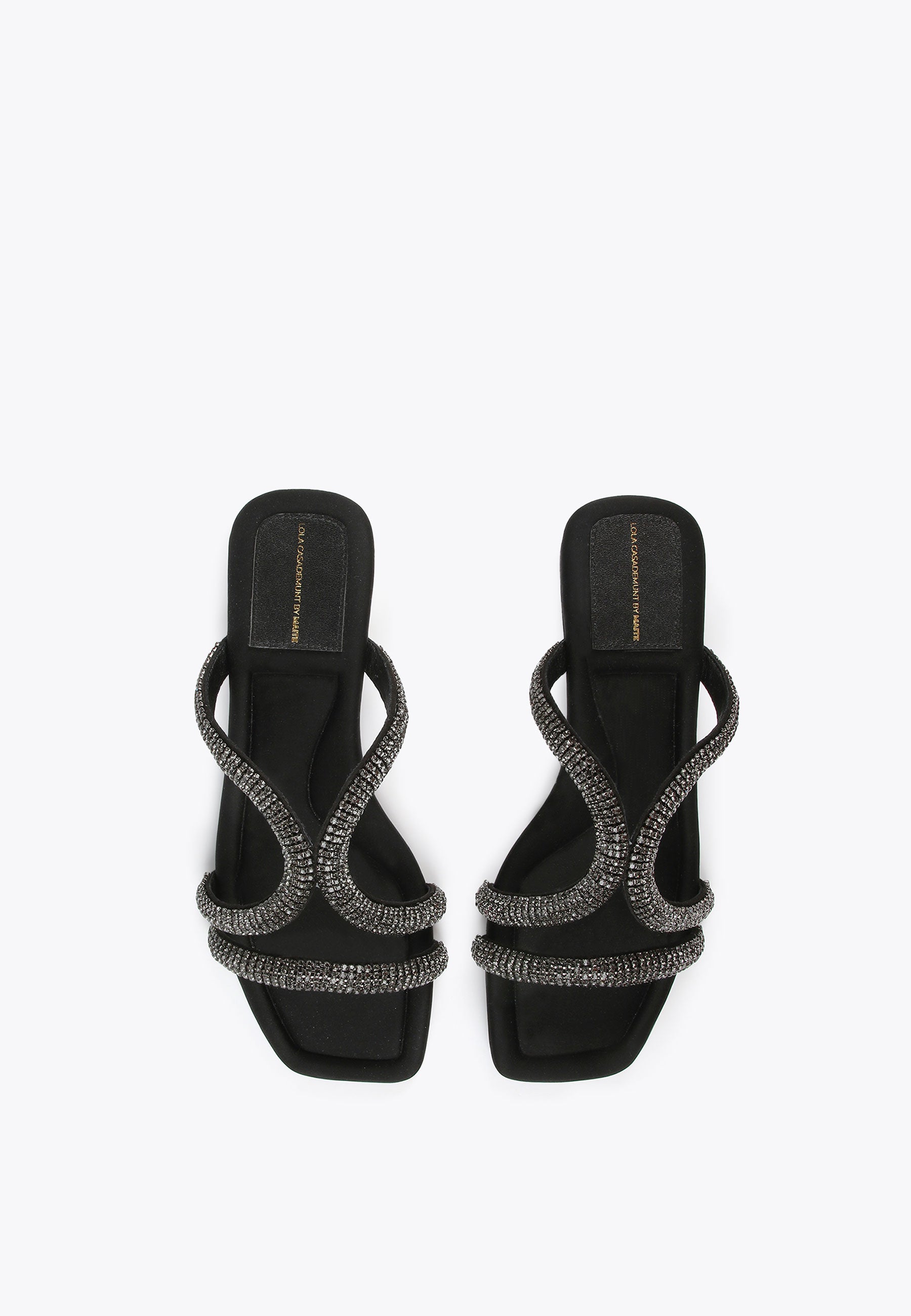 MS2405001-Black-Flat sandals with rhinestones