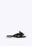 MS2405005-Black-Flat sandals with bow