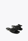 MS2405005-Black-Flat sandals with bow