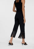 MS2414001-Black-Fringed knit trousers