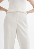 MS2414003-Ecru-Straight flowing trousers