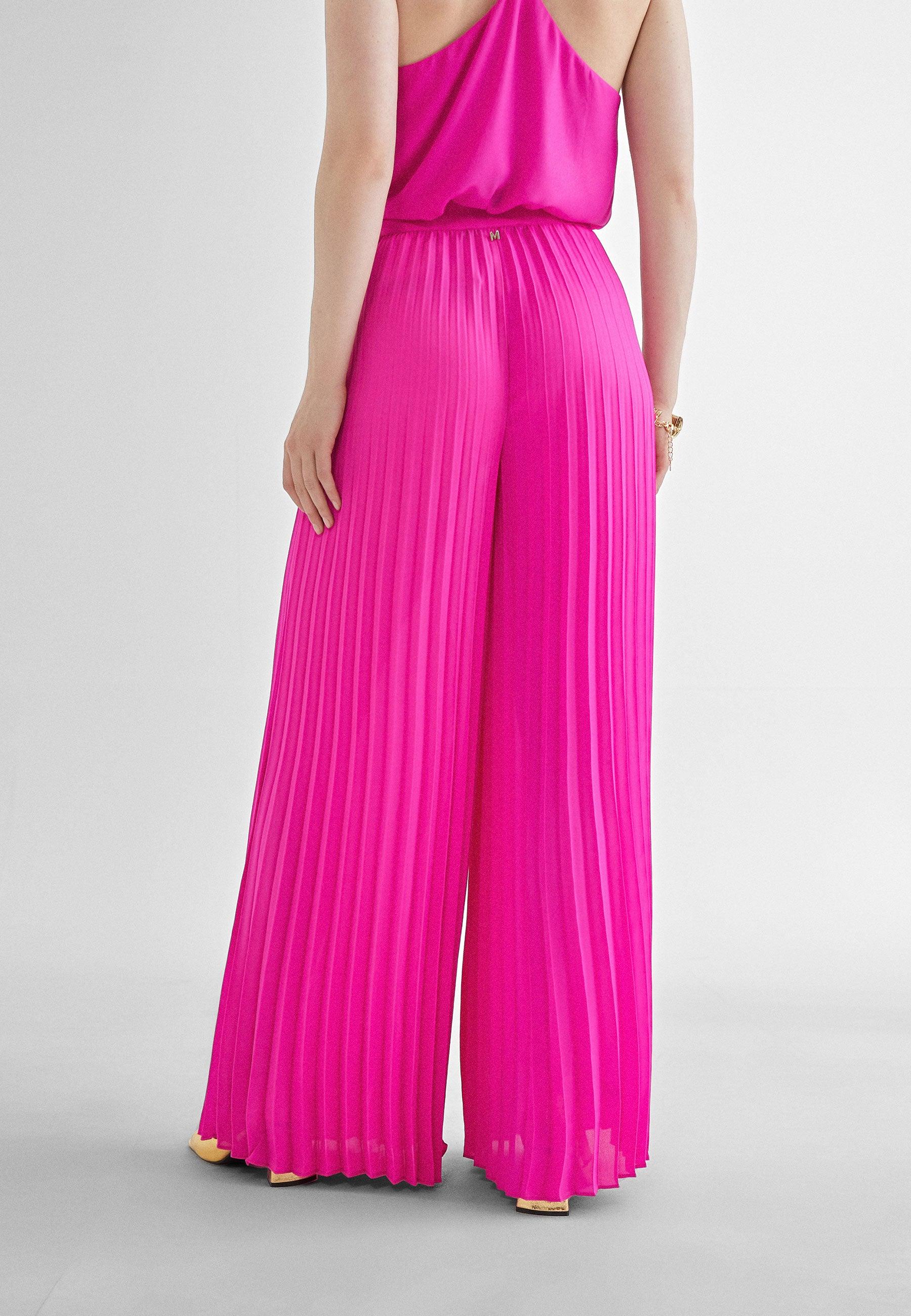 MS2414004-Fuchsia-Pleated trousers