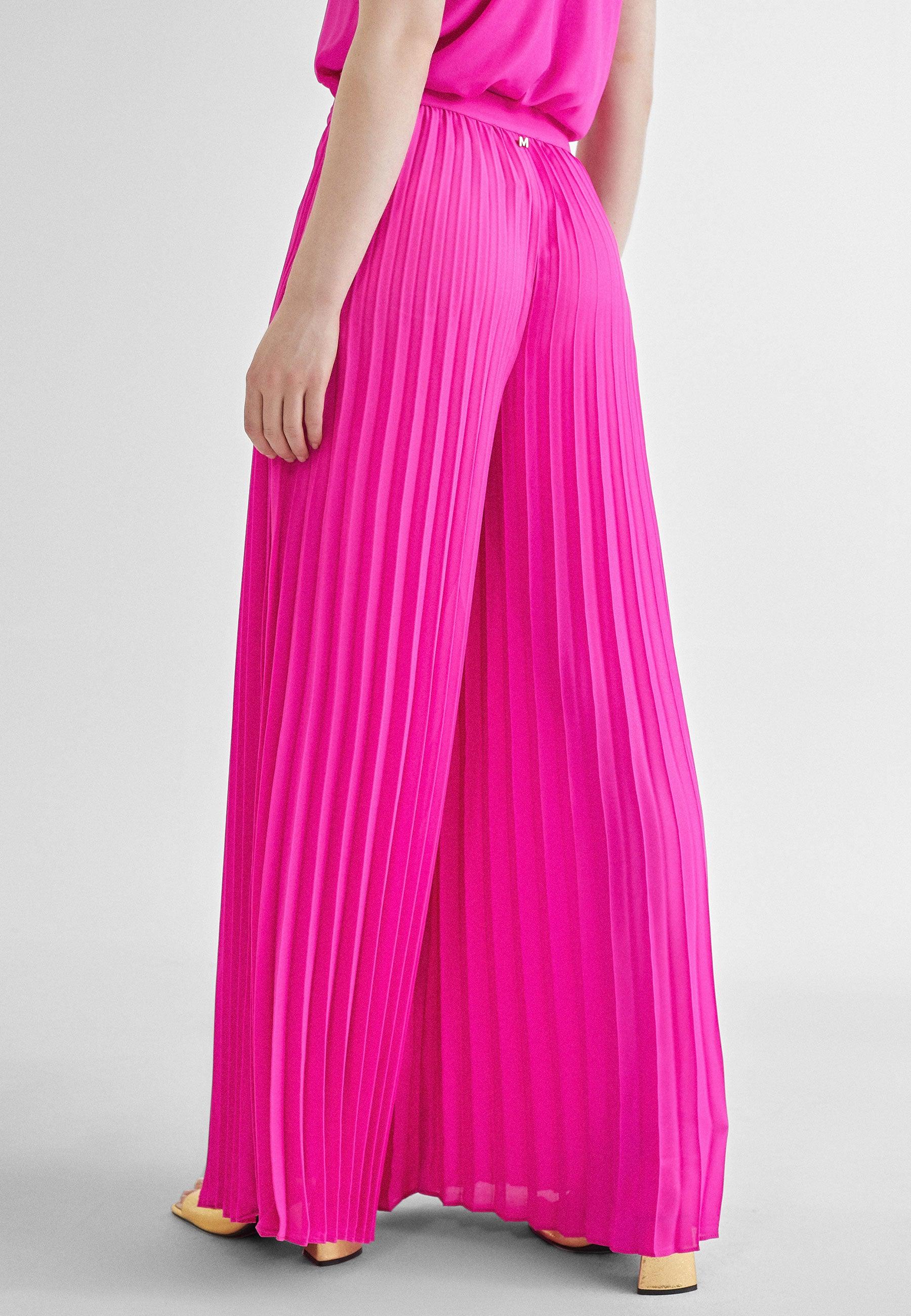 MS2414004-Fuchsia-Pleated trousers