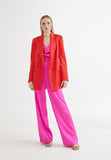 MS2414006-Fuchsia-Straight satin trousers