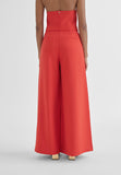 MS2414007-Red-Wide pleated trousers