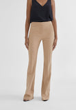 MS2414012-Beige-Fitted flared trousers