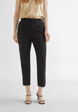 MS2414014-Black-Cropped trousers with slits