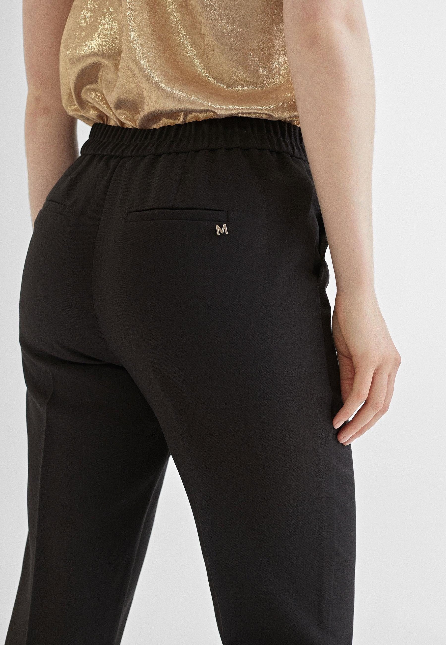 MS2414014-Black-Cropped trousers with slits