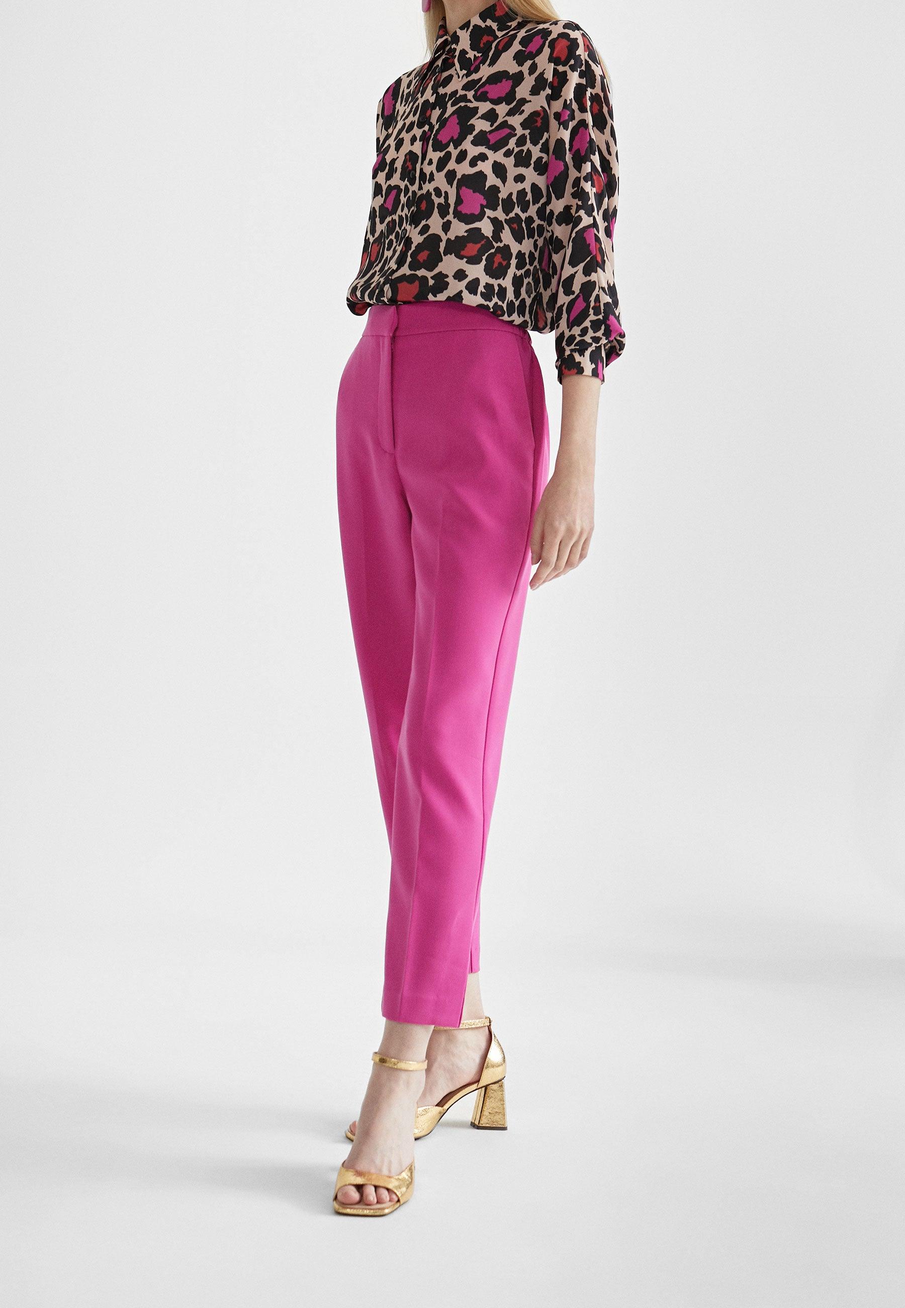 MS2414014-Fuchsia-Cropped trousers with slits