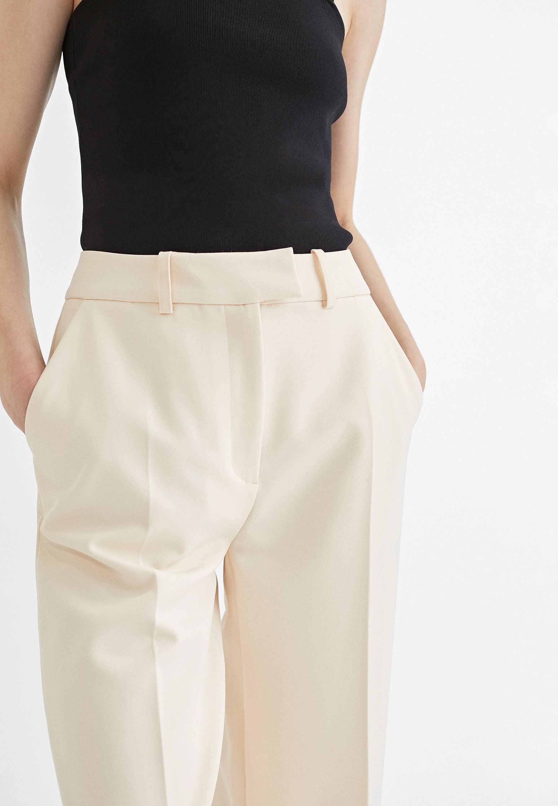 MS2414026-Ecru-Straight trousers