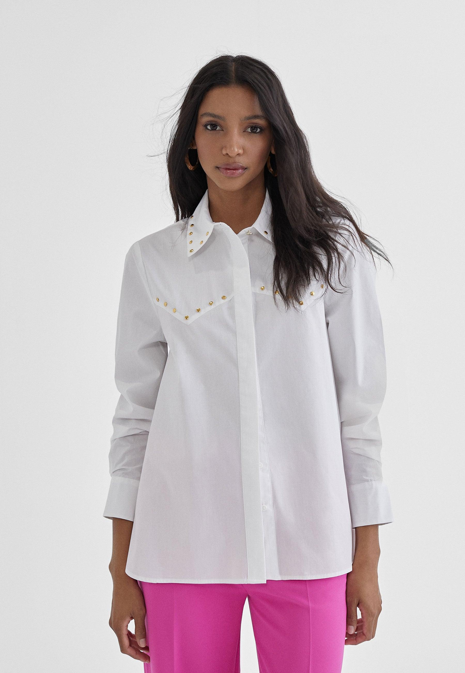 MS2415001-White-Shirt with rhinestone details