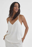 MS2415002-Ecru-Top with a V-neckline