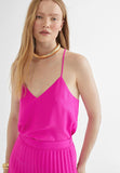 MS2415003-Fuchsia-Top with a V-neckline