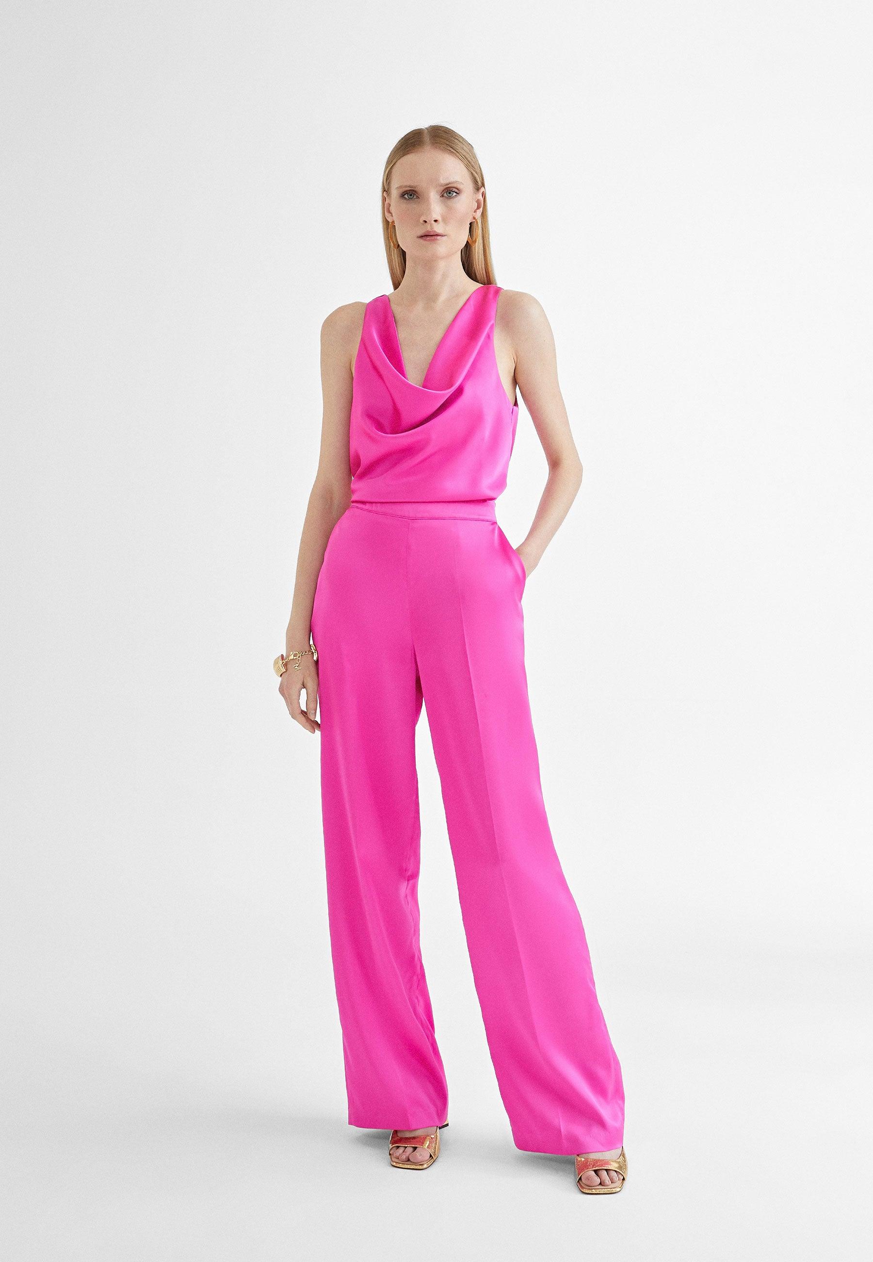 MS2415009-Fuchsia-Draped top