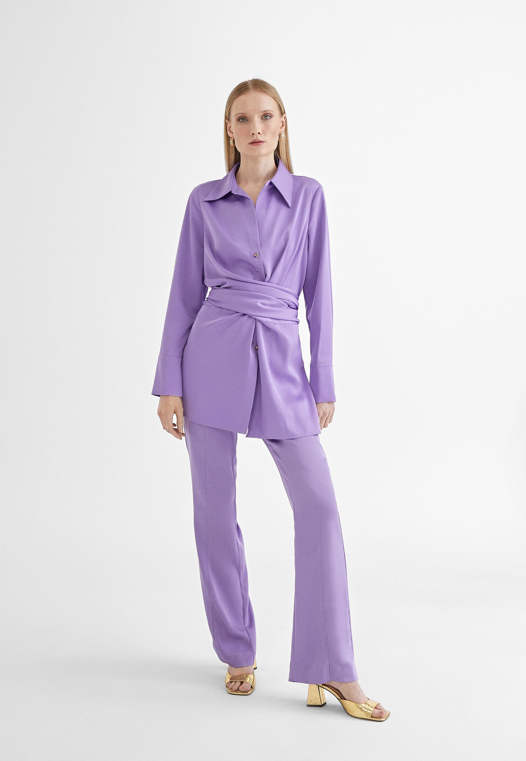 MS2415015-Lilac-Knotted shirt