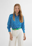 MS2415021-Electric-Blue-Logo printed shirt