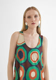 MS2415035-Green-Orange-Long printed top