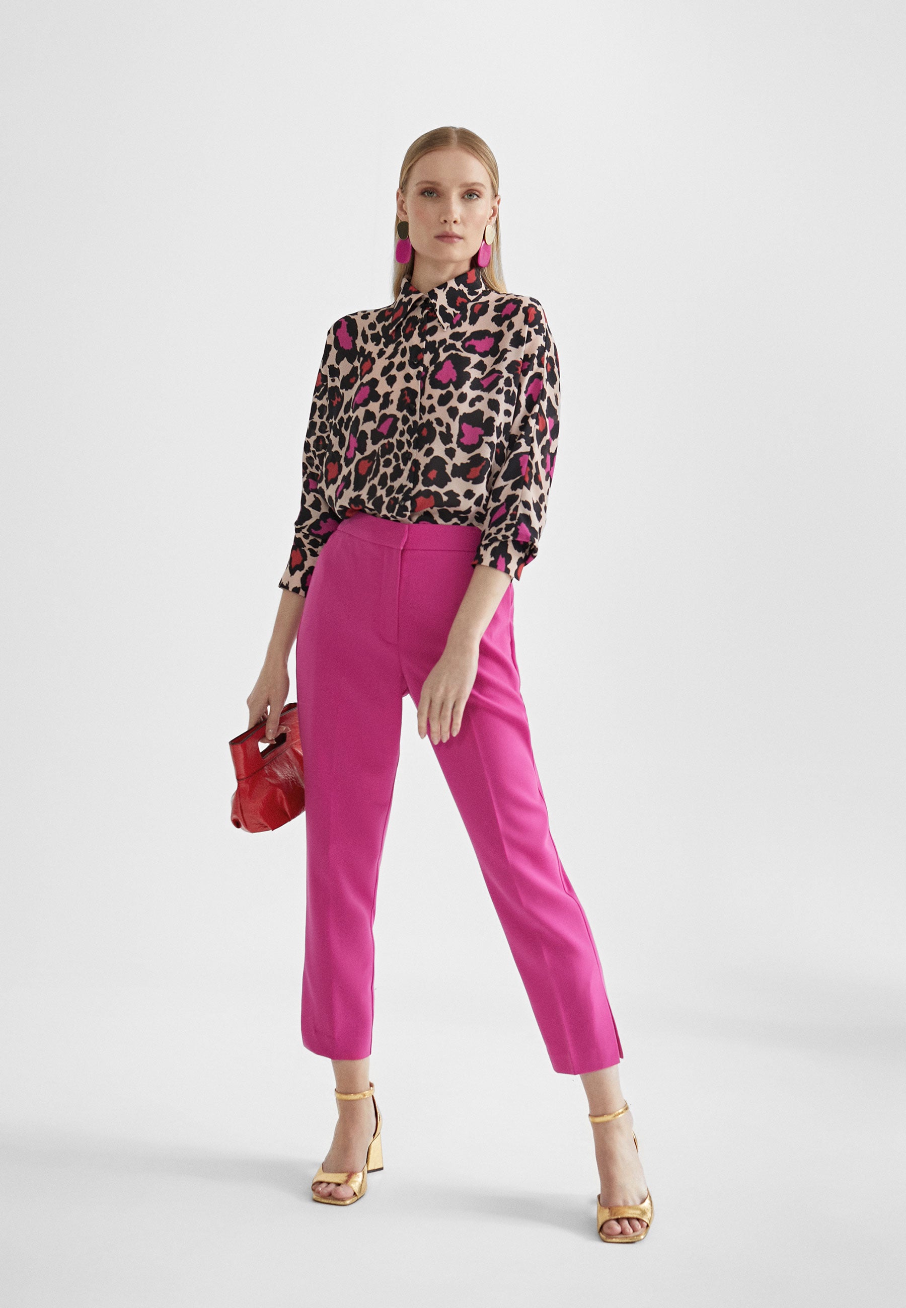 MS2415041-Red-Pink-Printed shirt