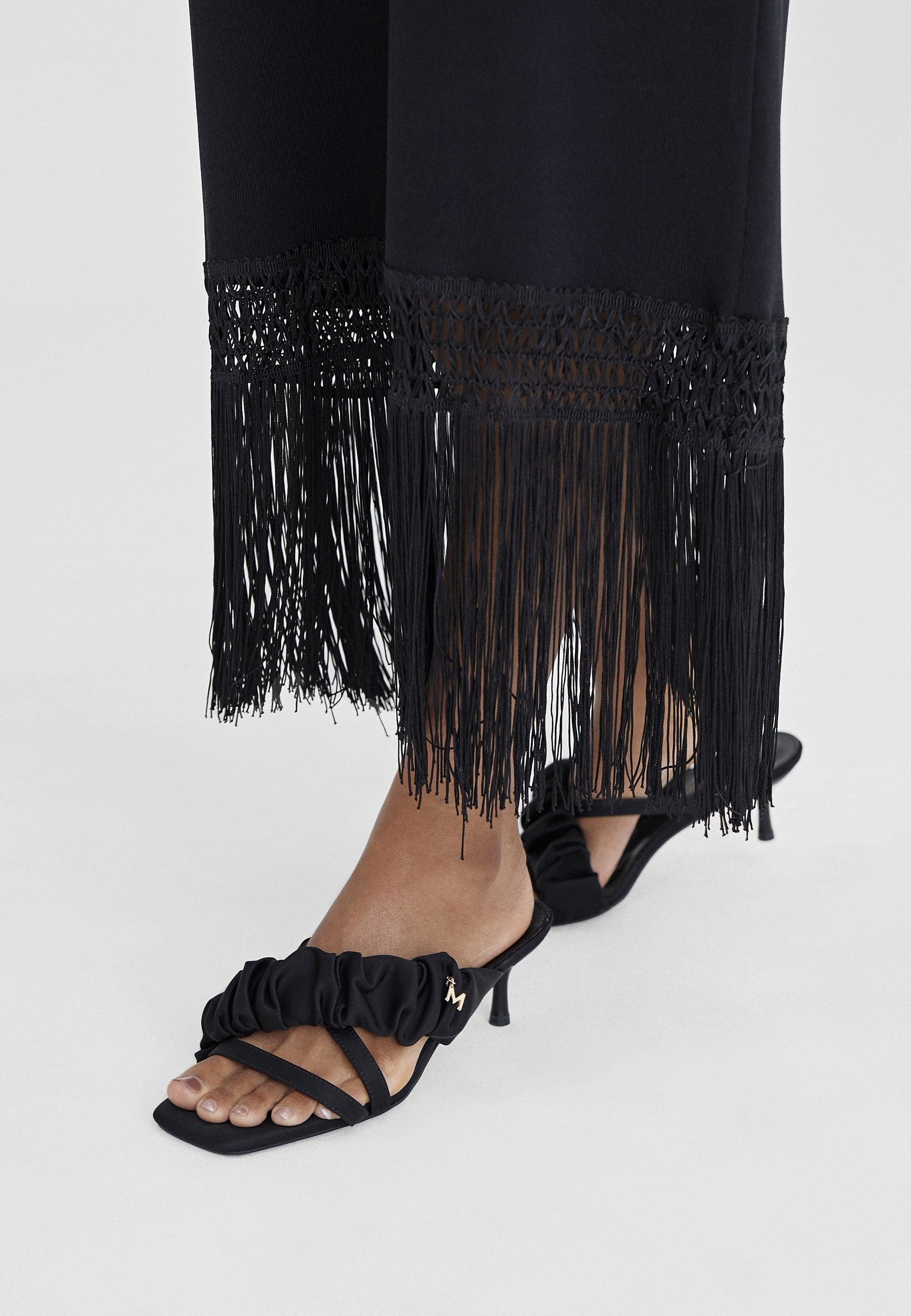 MS2416002-Black-Fringed dress