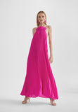 MS2416007-Fuchsia-Long pleated dress