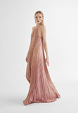 MS2416018-Pink-Long pleated dress