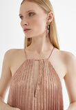 MS2416018-Pink-Long pleated dress