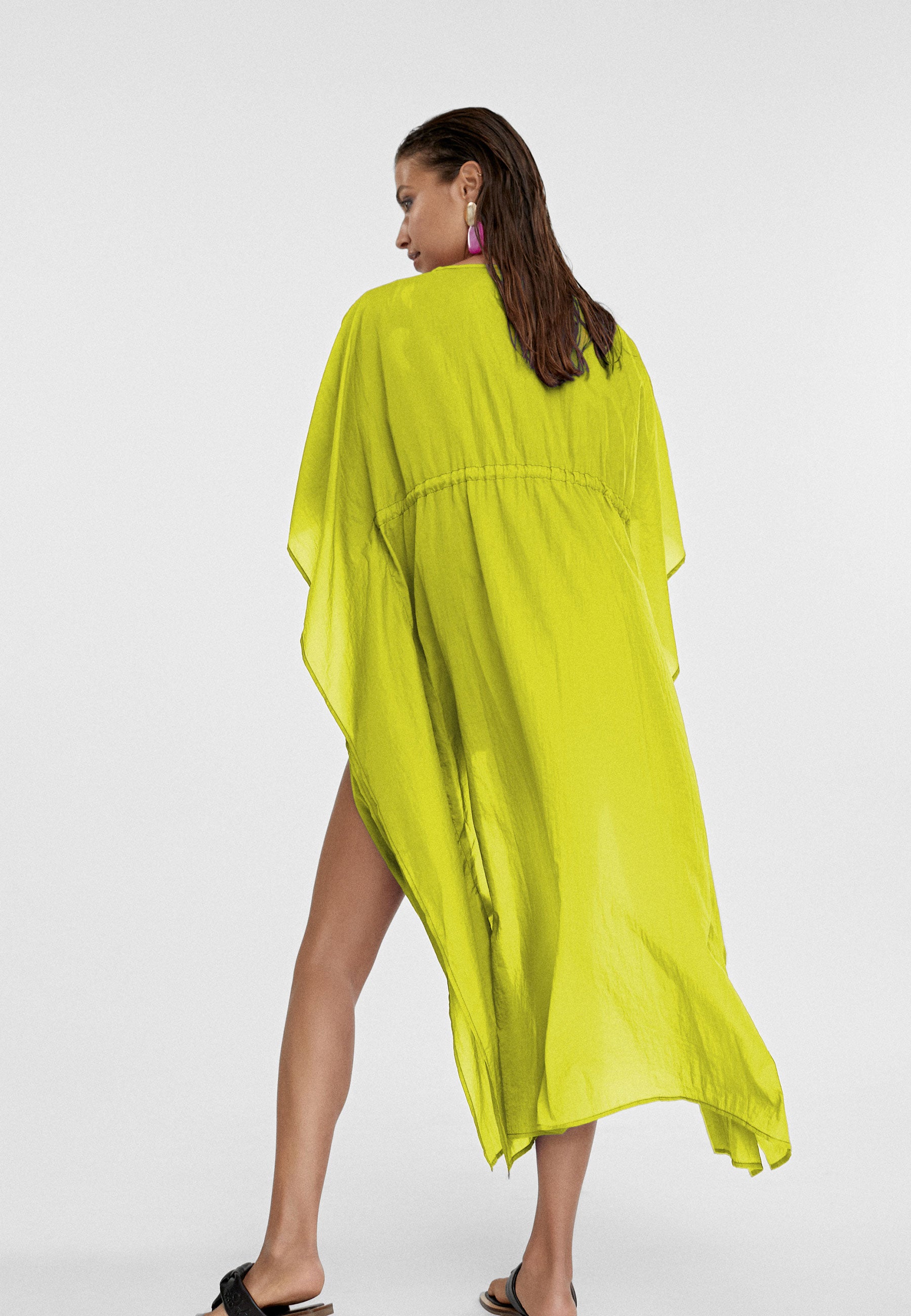 MS2416041-Pistachio-Adjustable long kaftan